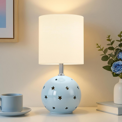 14" Blue Ceramic Table Lamp