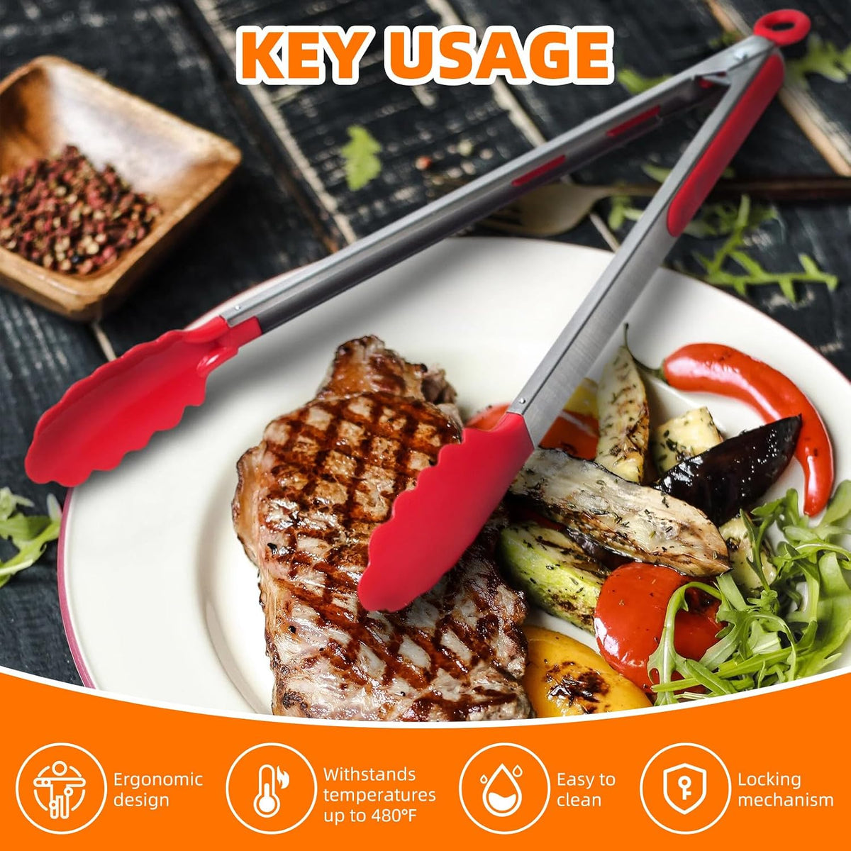 Meat Injector Syringe Marinade Injector for BBQ Grill, Premium Portable Turkey Injector Kit for Smoker,Marinades Injector for Meats with 1Oz Large Capacity 1 Brush Easy to Use & Clean Red