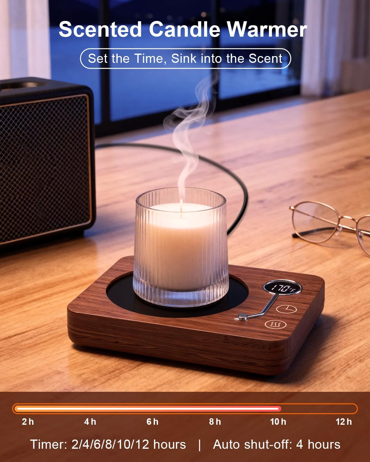 Coffee Mug Warmer,  Mug Warmer for Desk 3 Temperature Control 130℉/150℉/170℉, Cup Warmer with Auto Shut off for Coffee Milk Tea Beverage