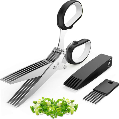 2026 Upgraded Herb Scissors, 5-Blade Kitchen Herb Shears
