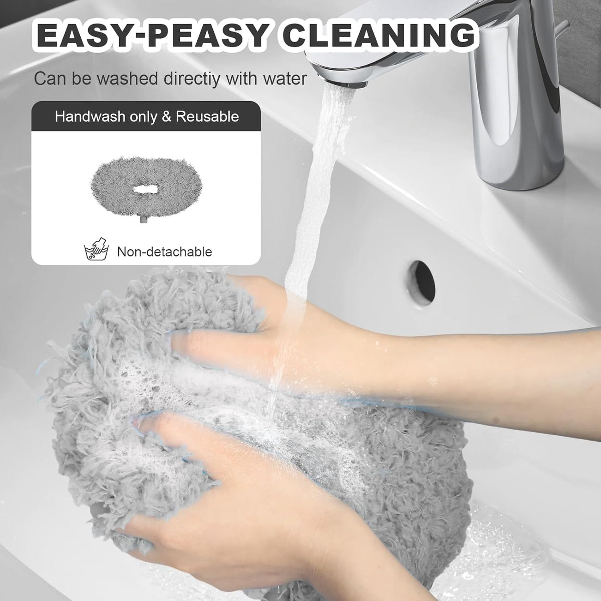 2PCS Ceiling Fan Cleaner Duster, Adjustable Microfiber Duster, Gray