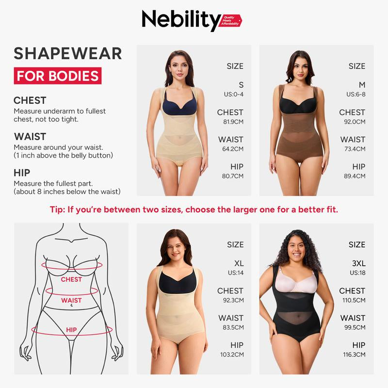[MAX] Nebility Women'S Clothing Mesh Breathable Basic Faja Shapewear, Minimalist Comfort Sleeveless Tops High Waist Compression Womenswear #Tiktokshopbacktoschool