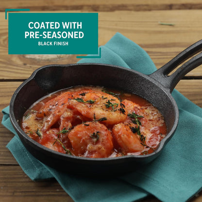 6 Inch Cast Iron Preseasoned Skillet for Seafood