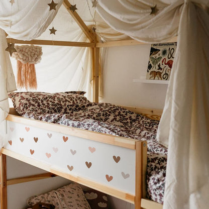 Boho Heart Wall Decals for Girls Room Nursery, Peel and Stick