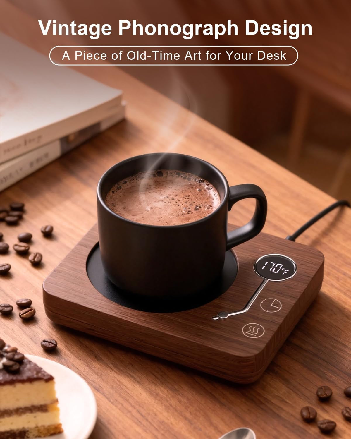 Coffee Mug Warmer,  Mug Warmer for Desk 3 Temperature Control 130℉/150℉/170℉, Cup Warmer with Auto Shut off for Coffee Milk Tea Beverage