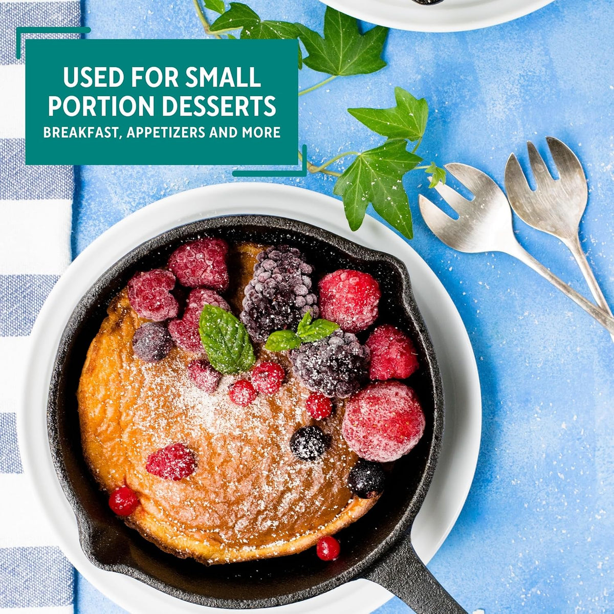 6 Inch Cast Iron Preseasoned Skillet for Seafood