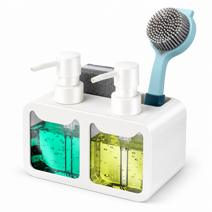 4-In-1 Dual Soap Dispenser Organizer