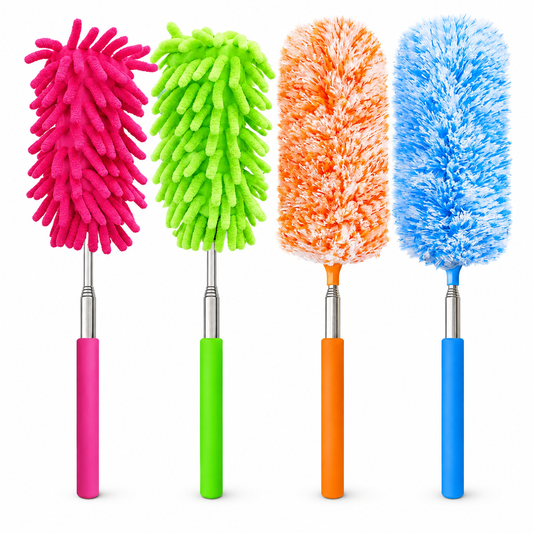 Microfiber Feather Duster Washable Cleaning Tool Set