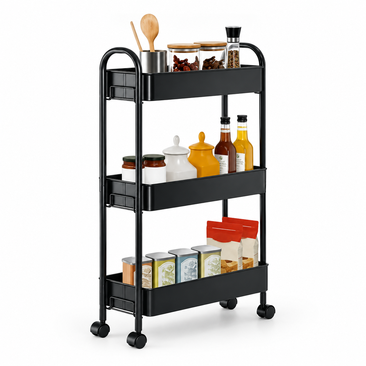 3-Tier Rolling Storage Cart