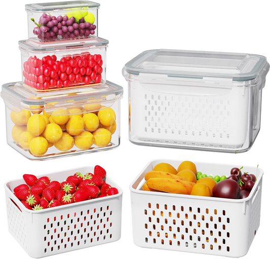 4 Pack Fruit Storage Containers Set