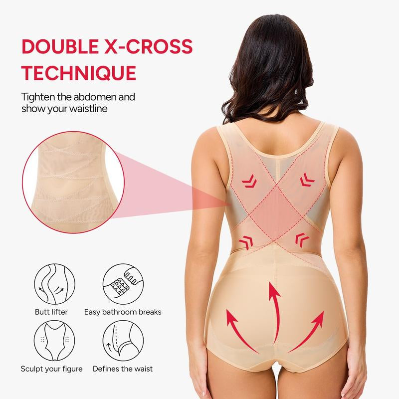 [MAX] Nebility Women'S Clothing Mesh Breathable Basic Faja Shapewear, Minimalist Comfort Sleeveless Tops High Waist Compression Womenswear #Tiktokshopbacktoschool