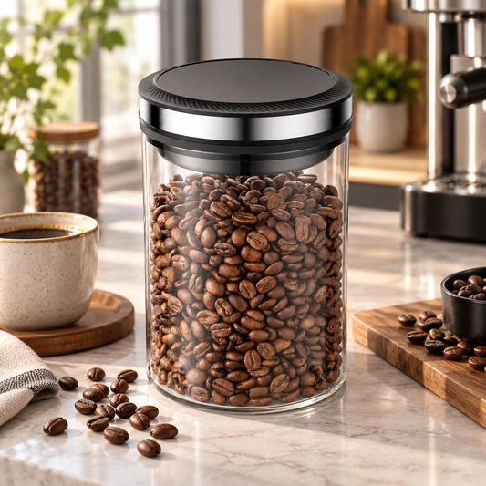 1.6L Airtight Vacuum Coffee Canister
