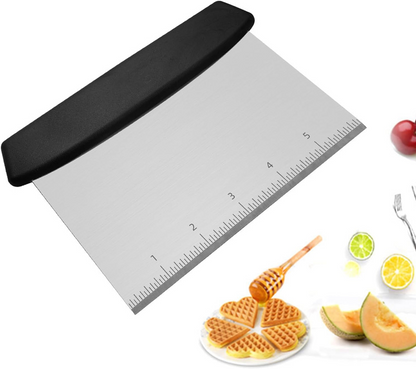 Black Stainless Steel Bench Scraper Dough Cutter