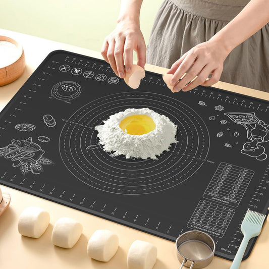 28X20 Inch Silicone Baking Mat Extra Thick Dough Rolling Mat with Measurements